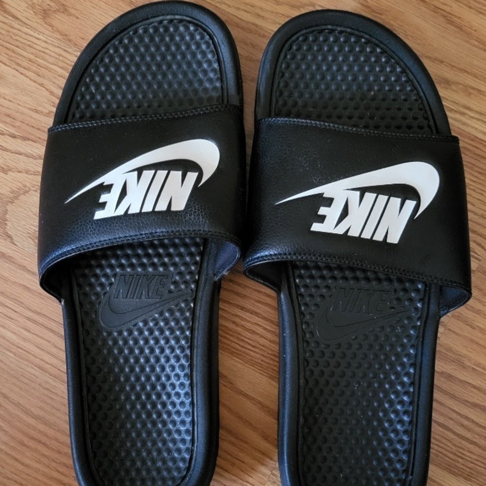 Men slides size 10 worn once